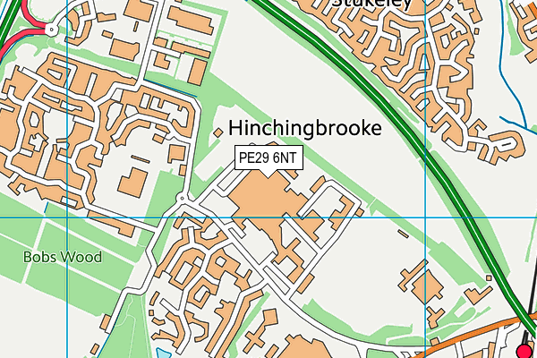 PE29 6NT map - OS VectorMap District (Ordnance Survey)