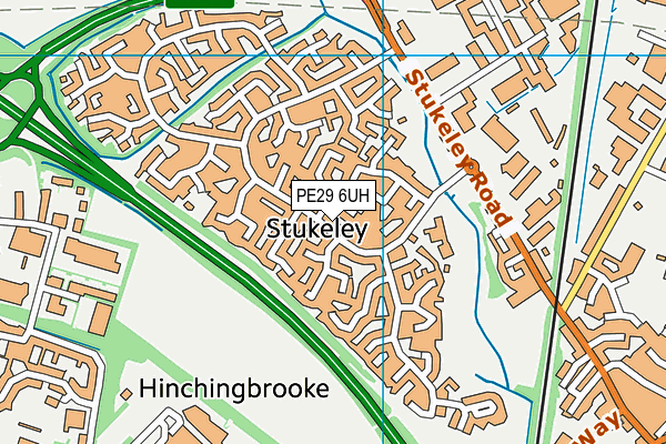 Stukeley Meadows Primary School map (PE29 6UH) - OS VectorMap District (Ordnance Survey)
