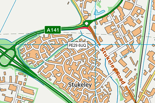 PE29 6UQ map - OS VectorMap District (Ordnance Survey)