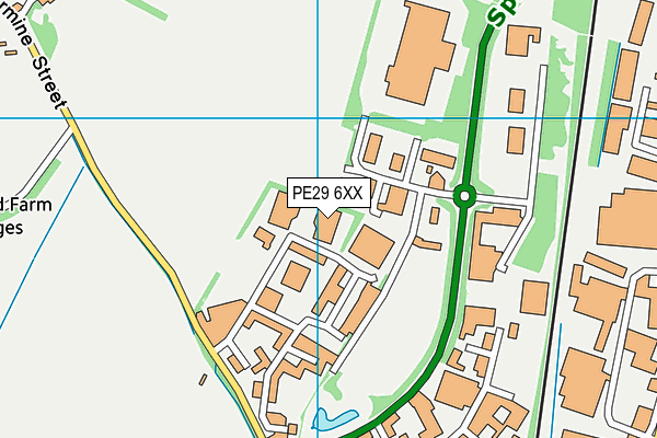 PE29 6XX map - OS VectorMap District (Ordnance Survey)