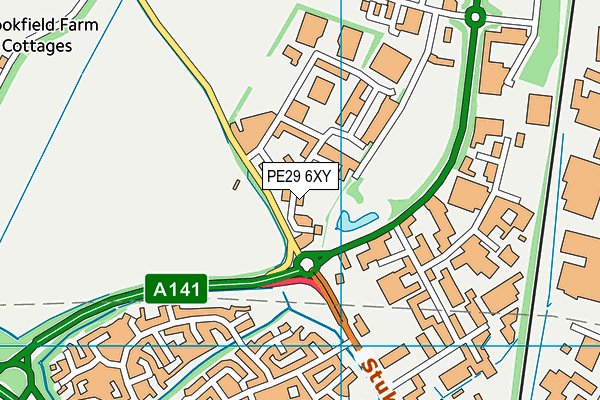 PE29 6XY map - OS VectorMap District (Ordnance Survey)