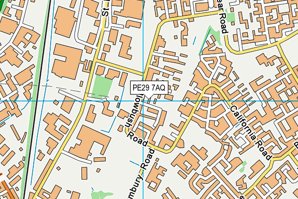 PE29 7AQ map - OS VectorMap District (Ordnance Survey)