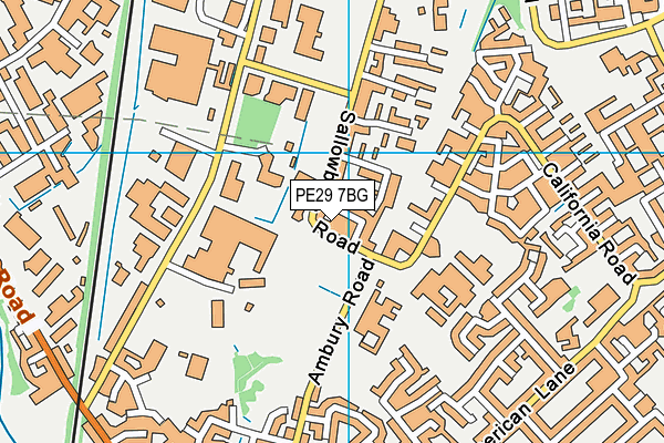 PE29 7BG map - OS VectorMap District (Ordnance Survey)