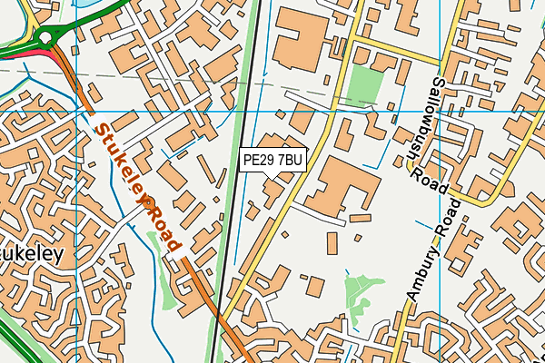 PE29 7BU map - OS VectorMap District (Ordnance Survey)