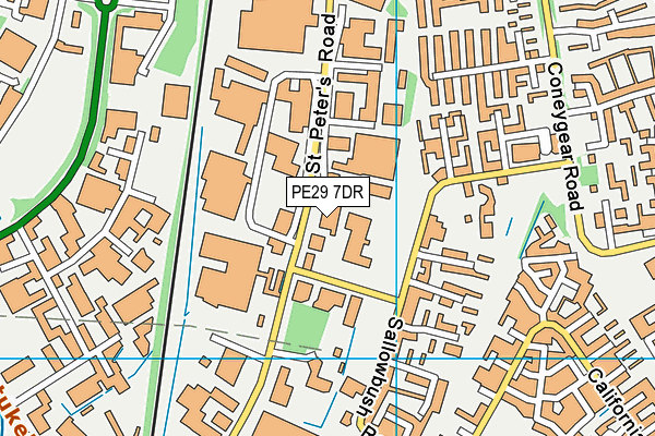 PE29 7DR map - OS VectorMap District (Ordnance Survey)