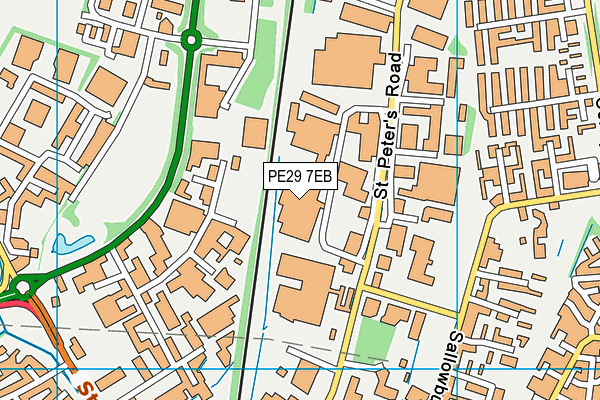 PE29 7EB map - OS VectorMap District (Ordnance Survey)