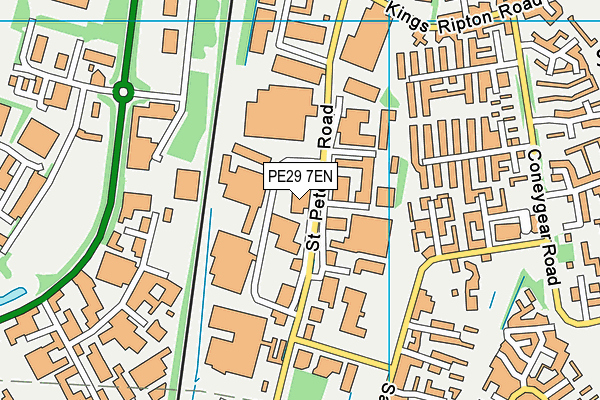 PE29 7EN map - OS VectorMap District (Ordnance Survey)