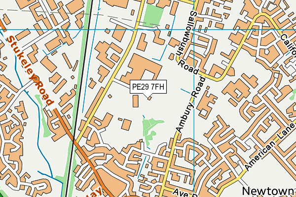 PE29 7FH map - OS VectorMap District (Ordnance Survey)