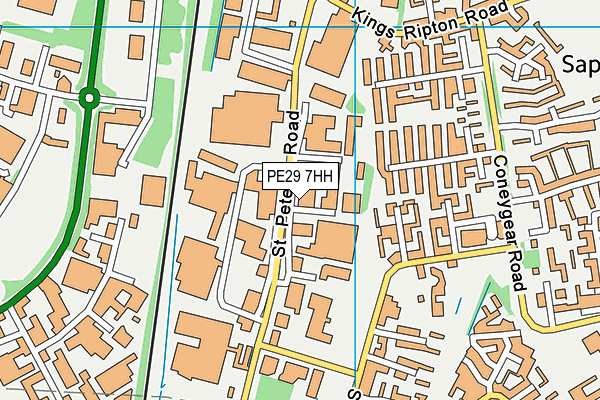 PE29 7HH map - OS VectorMap District (Ordnance Survey)