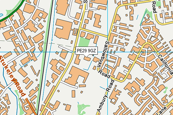 PE29 9GZ map - OS VectorMap District (Ordnance Survey)