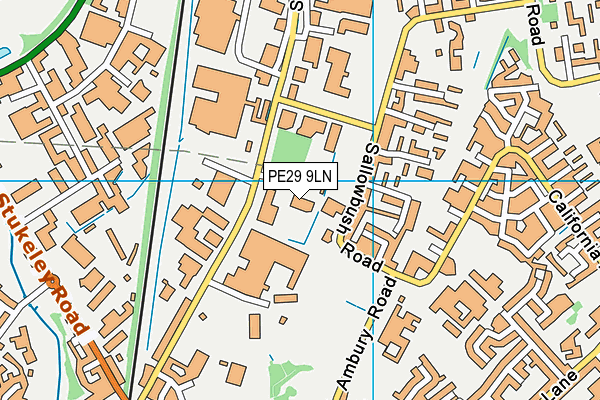 PE29 9LN map - OS VectorMap District (Ordnance Survey)