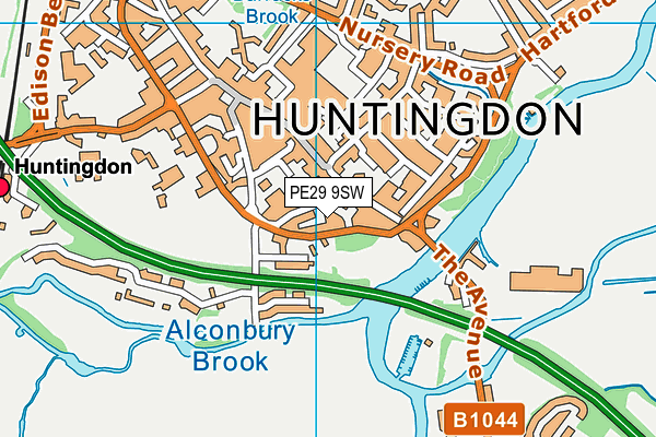 PE29 9SW map - OS VectorMap District (Ordnance Survey)