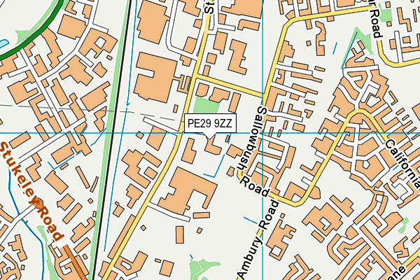 PE29 9ZZ map - OS VectorMap District (Ordnance Survey)