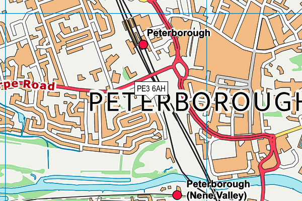 PE3 6AH map - OS VectorMap District (Ordnance Survey)