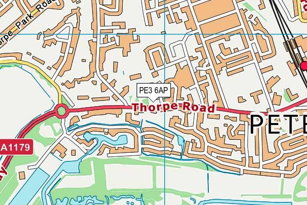 The Peterborough School map (PE3 6AP) - OS VectorMap District (Ordnance Survey)