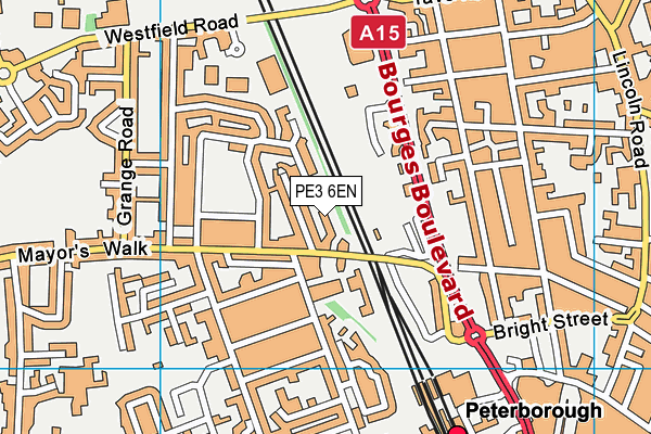 PE3 6EN map - OS VectorMap District (Ordnance Survey)
