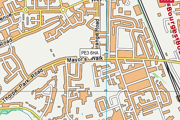 PE3 6HA map - OS VectorMap District (Ordnance Survey)