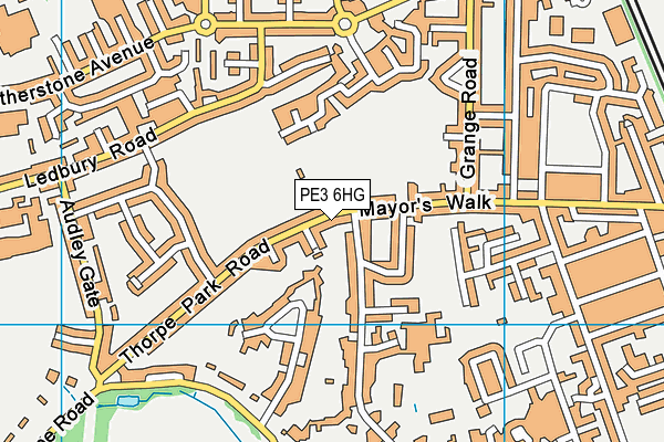 PE3 6HG map - OS VectorMap District (Ordnance Survey)