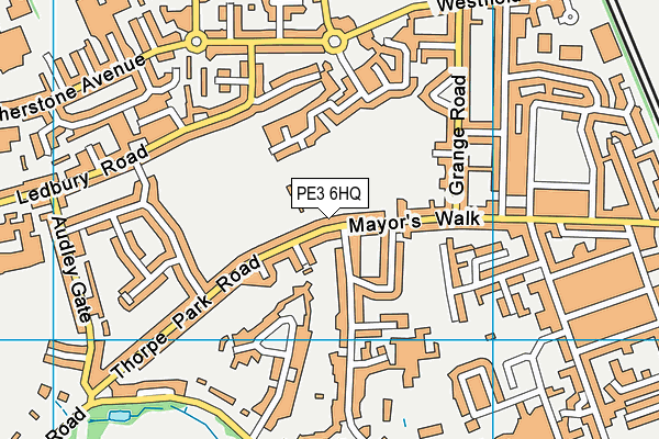 PE3 6HQ map - OS VectorMap District (Ordnance Survey)