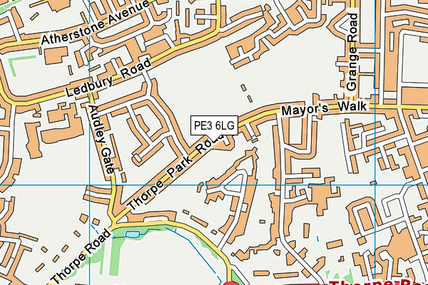 PE3 6LG map - OS VectorMap District (Ordnance Survey)