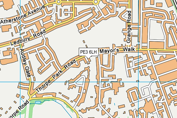PE3 6LH map - OS VectorMap District (Ordnance Survey)