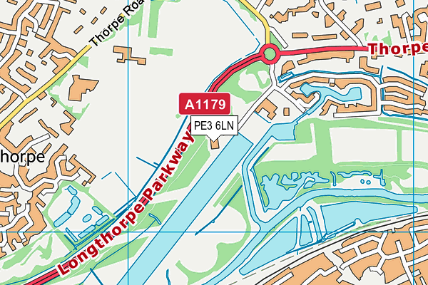 PE3 6LN map - OS VectorMap District (Ordnance Survey)