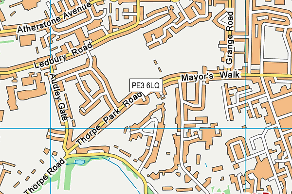 PE3 6LQ map - OS VectorMap District (Ordnance Survey)