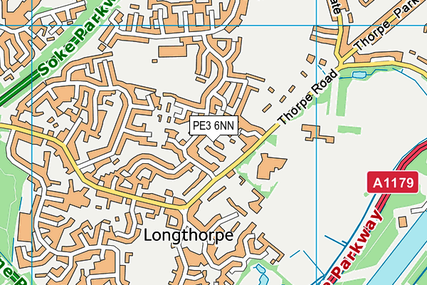 PE3 6NN map - OS VectorMap District (Ordnance Survey)