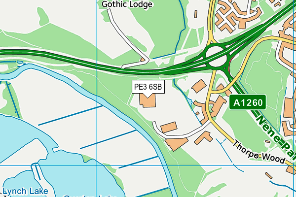 David Lloyd (Peterborough) map (PE3 6SB) - OS VectorMap District (Ordnance Survey)