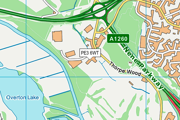 PE3 6WT map - OS VectorMap District (Ordnance Survey)