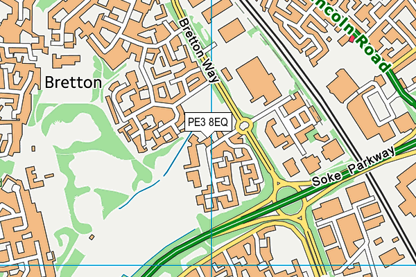 PE3 8EQ map - OS VectorMap District (Ordnance Survey)