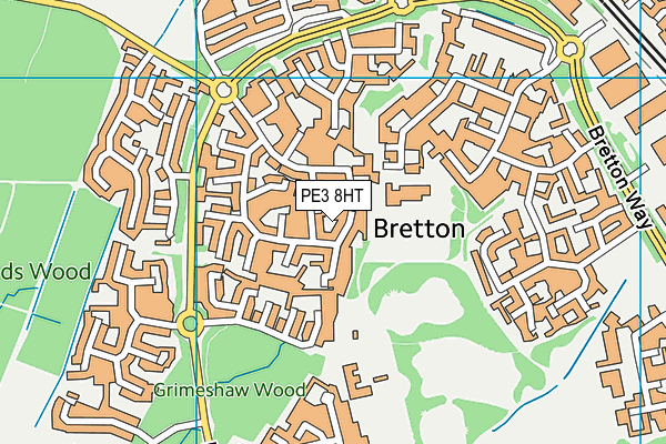 PE3 8HT map - OS VectorMap District (Ordnance Survey)