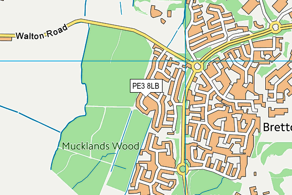 PE3 8LB map - OS VectorMap District (Ordnance Survey)