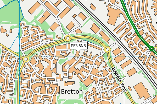 PE3 8NB map - OS VectorMap District (Ordnance Survey)