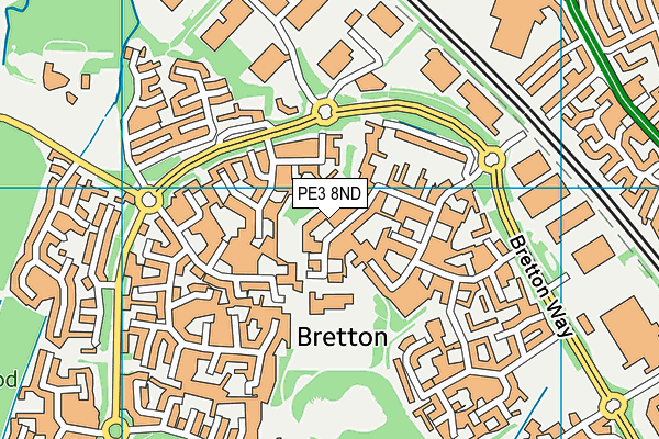 PE3 8ND map - OS VectorMap District (Ordnance Survey)