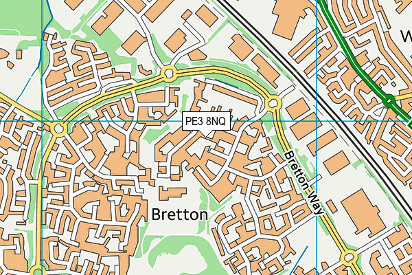 PE3 8NQ map - OS VectorMap District (Ordnance Survey)