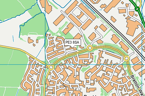 PE3 8SA map - OS VectorMap District (Ordnance Survey)