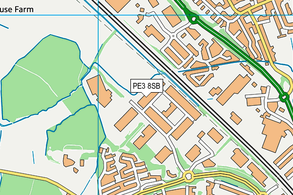 PE3 8SB map - OS VectorMap District (Ordnance Survey)