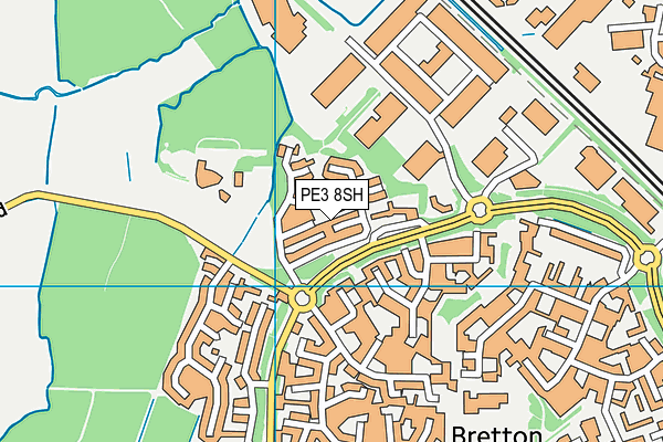 PE3 8SH map - OS VectorMap District (Ordnance Survey)