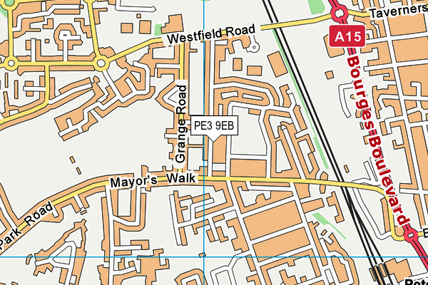 PE3 9EB map - OS VectorMap District (Ordnance Survey)