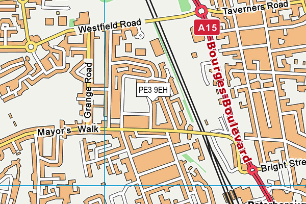 PE3 9EH map - OS VectorMap District (Ordnance Survey)