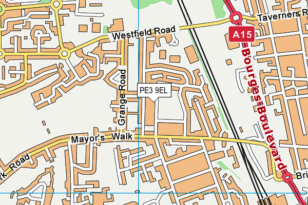 PE3 9EL map - OS VectorMap District (Ordnance Survey)