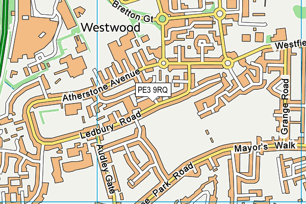PE3 9RQ map - OS VectorMap District (Ordnance Survey)