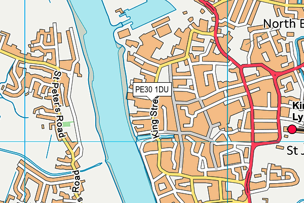 PE30 1DU map - OS VectorMap District (Ordnance Survey)