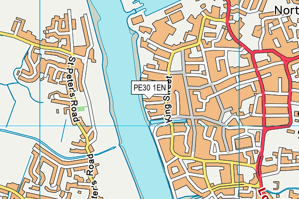 PE30 1EN map - OS VectorMap District (Ordnance Survey)