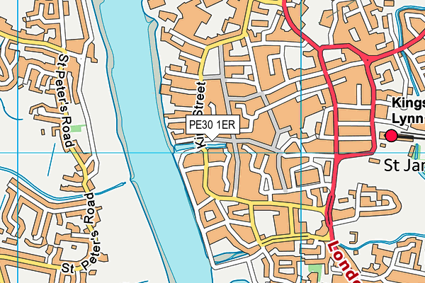 PE30 1ER map - OS VectorMap District (Ordnance Survey)