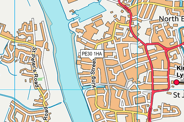 PE30 1HA map - OS VectorMap District (Ordnance Survey)