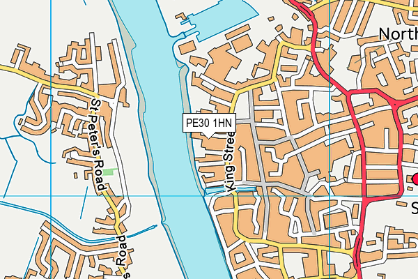PE30 1HN map - OS VectorMap District (Ordnance Survey)