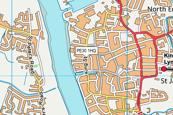 PE30 1HQ map - OS VectorMap District (Ordnance Survey)