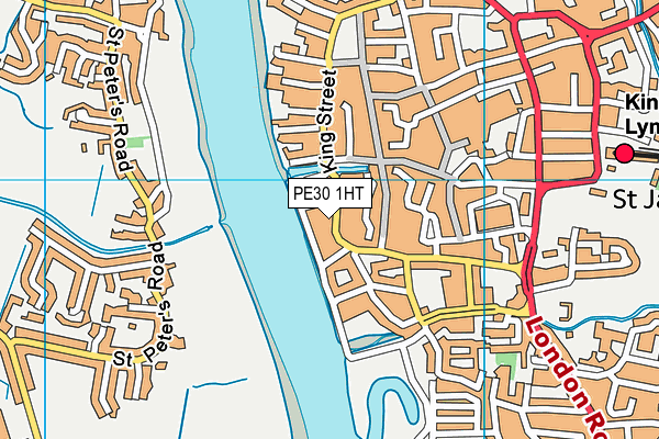 PE30 1HT map - OS VectorMap District (Ordnance Survey)